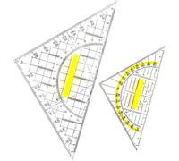 Kalanka-Lot De 2 Équerres Flexibles Avec Poignée - 14 Cm - Grand (20 Cm) - Idéal Pour Dessiner, Cartographier, Modeler, Mathématiques Et Art