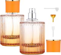 Kalanka-Lot De 2 Flacons Vaporisateurs De Voyage Rechargeables De 50 Ml, Décanteur De Parfum Vide, Portable Et Étanche, Atomiseur De Parfum En Verre Pour Sac À Main Et Valise