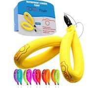 KALANKA-Lot de 2 flotteurs étanches pour appareil photo - Dragonne pour appareils sous-marins ¿ GoPro/Panasonic Lumix et plus ¿ Flotte téléphone, étui, maintient clés, évite couler ¿ (jaune)
