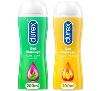 Kalanka-- Lot De 2 Gels De Massage Lubrifiants Douceur À Base D'eau - 2 En 1 - Aux Extraits D'aloe Vera & D'ylang Ylang - Lot De 2 X 200 Ml