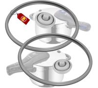 Kalanka-Lot De 2 Joints En Caoutchouc Wmf Wmf Plus Ø22 Cm (3l, 4,5l, 6,5l, 8,5l) + 2 Valves Indicatrices De Cuisson Ø3 Cm Joint En Caoutchouc Pour Autocuiseur Express Certifié Européen Pièce De