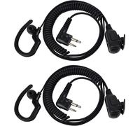 KALANKA-Lot de 2 Oreillettes compatibles avec Motorola, en Forme de G, PTT avec Micro, Radio à 2 Broches, dp1400 cp040 gp300 XT420 pour Talkie-walkie de sécurité