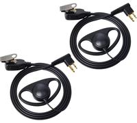KALANKA-Lot de 2 oreillettes en forme de D avec micro compatibles avec Motorola CP040 CP140 Hytera Midland Radio 2 voies PPT pour la sécurité de la police