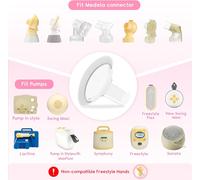 Kalanka-Lot De 2 Pièces De Tire-Lait Pour Medela, Brides Souples Ovales De 17 Mm Avec Angle D'ouverture Plus Large De 106 Degrés Pour Pompe Medela Symphony, Personalfit, Freestyle, Maxflow, Freestyle