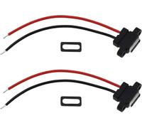 KALANKA-Lot de 2 prises USB C femelles étanches à 2 broches 7 cm avec anneau étanche pour disques durs et alimentations mobiles