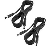 KALANKA-Lot de 2 rallonges CC mâle vers mâle 5,5 mm x 2,1 mm, câble d'extension d'alimentation 12 V CC pour caméra de sécurité, bande LED autonome, voiture, vidéosurveillance IP, adaptateur d'aliment