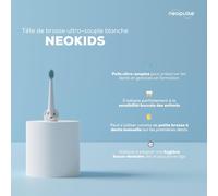Kalanka-® - Lot De 2 Recharges Têtes De Brosse Blanches Nylon Ultra-Souples - Brosse À Dents Électrique Sonique Enfant Neokids® - Compatible Neosonic® - Dès 3 Ans - Adapté À La Morphologie Des Enfant
