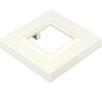 Kalanka-Lot De 2 Rosaces Simples Abs Pour Consoles De Support, Connexion Union, Taille Lochung 20x20mm, Blanc Ral 9016