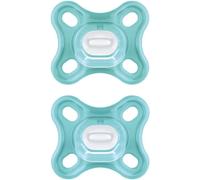 Kalanka-Lot De 2 Sucette 100% Silicone Idéal Pour Les Nouveau-Nés Avec Étui De Transport 0-2 Mois Couleur Assortie