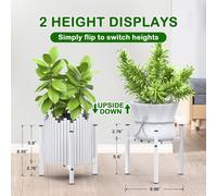 KALANKA-Lot de 2 supports de plantes, supports de support en fer, support moderne d'intérieur/extérieur pour plantes en céramique de 20 à 30,5 cm, pour jardin, salon, distributeurs de boissons glacée