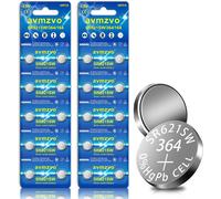 KALANKA-Lot de 20 piles bouton SR621SW AG1 LR621 - 1,5 V - 364/164/LR60/SR60 - Alcalines - Emballage sécurisé pour les enfants