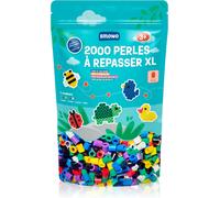 Kalanka-® Lot De 2000 Grandes Perles À Repasser De 10 Mm Pour Enfants À Partir De 3 Ans - 7 Couleurs Multicolores Xl - Lot De Perles Créatives