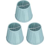 KALANKA-Lot De 3 Abat-jour à Clipser, Petits Abat-jour De Lustre, Abats-Jour en Tissu, Abat-jours En Tissu Pour Lampadaire Et Lampe De Table, 4,7 X 4,3 X 3,3 Pouces(Bleu)