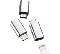 KALANKA-Lot de 3 adaptateurs micro USB mâle vers Lightning femelle compatibles avec Samsung Galaxy S7 Active S6 Edge Nexus 5 pour LG K20 Android Convertisseur de charge pour câble iPhone