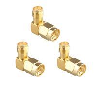 KALANKA-Lot de 3 adaptateurs RF coaxiaux SMA mâle vers SMA Femelle à Angle Droit de 90 degrés Type L pour Prise d'antenne et Lunettes Fatshark Hsdpa Huawei 2G 3G 4G LTE UMTS Mobile Broadband