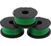 KALANKA-Lot de 3 Bobines de Rechange pour Coupe-Bordures, Bobine Reflex Plus A Déroulement Automatique, 3 x 6 m de Fil en Nylon Vert et Résistant, Fil de ¿2 mm, A6486-XJ