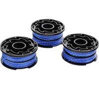 Kalanka-Lot De 3 Bobines De Rechange Pour Coupe-Bordures, Bobine Reflex Plus A Déroulement Automatique, 3 X 12 M De Fil En Nylon, Fil De ¿1,5 Mm, A6441x3-Xj Bleu-Kalanka Bleu