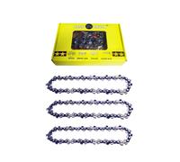 KALANKA-Lot de 3 Chaînes de tronçonneuse, Scie à Chaîne pour 6 pouces Mini Tronçonneuse Rechargeable Main Chaîne de rechangePas 1/4""LP, 0.043""/1.1mm37 maillonsLongueur Chaîne 23cmPlaque Guidage 18.5