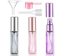 Kalanka-Lot De 3 Flacons De Parfum Rechargeables En Verre - 9 Ml - Vaporisateur De Parfum De Voyage À Brume Fine - Petit Pulvérisateur De Cologne - Anti-Fuite - Conteneur Vide Avec Outil