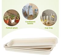 KALANKA-Lot de 3 plateaux de pot de fleurs en plastique durable pour le jardinage, éviter les fuites d'eau, légers pour la maison, le jardin, l'extérieur, les plantes domestiques, les fruits