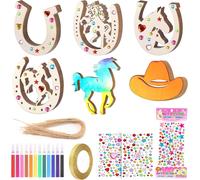 Kalanka-- Lot De 36 Fers À Cheval En Bois À Peindre - Cadeau D'anniversaire D'enfant - Cadeau Pour Filles 5-12 Ans - Chevaux En Bois - Bricolage - Décoration