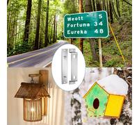 KALANKA-Lot de 4 Accroche en métal pour balcon, Support pour jardinière, Fixation en métal pour maison d'oiseaux - réglable dans Les 2 Sens - Aucun perçage nécessaire