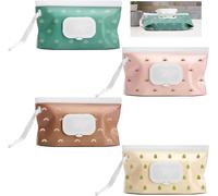 Kalanka-Lot De 4 Boîtes À Lingettes Pour Bébé, Rechargeables Réutilisables Étanches À L'eau Et À La Poussière Boite Lingette, Boite A Lingette Bebe Pour Les Sorties En Plein Air Le Camping Randonnée