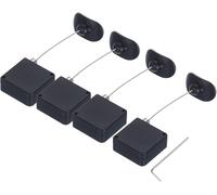 Kalanka-Lot De 4 Câbles Antivol Rétractables Avec Adhésif Double Face - Télécommande Lente - Pour Tv, Dvd, Salle D'exposition, Télécommande, 600 G - Noir