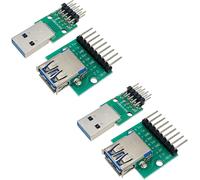 KALANKA-Lot de 4 convertisseurs USB 3.0 mâle et femelle vers DIP avec 9 broches et 10 broches 2,54 mm, adaptateur pitch USB 3.0 type A mâle et femelle pour alimentation USB DIY