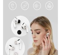 KALANKA-Lot de 4 paires d'embouts de rechange, en mousse à mémoire de forme, compatibles avec Air Pods Pro et Air Pods Pro 2ème génération, avec trou de réduction du bruit, coussinets en mousse à mém
