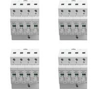 KALANKA-Lot de 4 Parasurtenseurs sur Rail DIN 4P 40 KA pour Maison, Coque Ignifuge, Accessoire en Cuivre avec Assemblage Amovible pour la Protection Contre Le Tonnerre