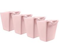 KALANKA-Lot de 4 porte-gobelets à suspendre, panier de rangement à roulettes, accessoires de chariot à roulettes, 11,9 x 10,2 cm, pots à crayons suspendus, pots à plantes,pot à maquillage (rose)