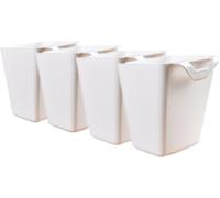 KALANKA-Lot de 4 porte-gobelets à suspendre, panier de rangement à roulettes, accessoires de chariot à roulettes, 11,9 x 10,2 cm, pots à crayons suspendus, pots à plantes,pot à maquillage (blanc)