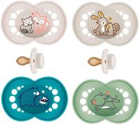 Kalanka-Lot De 4 Tétines Originales Latex 16+ - City & Colour - Avec 2 Boîtes De Transport Stérilisées