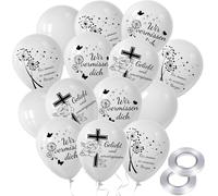 KALANKA-Lot de 40 ballons blancs décoratifs pour funérailles,Ballons Funéraires Blancs,ballons commémoratifs blancs pour les décorations commémoratives deuil funéraire