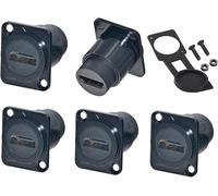 KALANKA-Lot de 5 adaptateurs HDMI de type D femelle encastrable pour panneau HDMI, câble HDMI prise femelle vers femelle 4K 60 Hz 3D et HDR