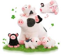 Kalanka-Lot De 5 Peluches Cochon Douces De 23 Cm Avec 4 Bébés Cochons Dans Le Ventre \U2013 Décoration Pour Fête D'anniversaire Pour Enfants