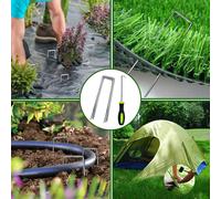 KALANKA-Lot de 50 piquets à membrane de mauvaises herbes, très résistants, 15 cm de long, 3 mm d'épaisseur, épingles à clous en U pour herbe artificielle, équipement de lotissement, tissu d'aménageme