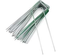 KALANKA-® Lot de 50 piquets de Fixation, Sardines de Fixation, 150 mm de Long, 40 mm de Large, Ø2.5 mm, pour Gazon Artificiel, clôture et Filet de Jardinage