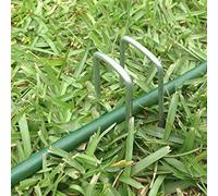 KALANKA-Lot de 50 piquets de Jardin de 30,5 cm, agrafes de Jardin Robustes pour Paysage, agrafes galvanisées pour Tissu paysager, agrafes pour ancrage de Tissu Anti-Mauvaises Herbes