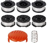 KALANKA-Lot de 6 bobines de fil A6481 A6485 pour coupe-bordures Black Decker STC1820CM STC1820PC STC1820EPC STC1840EPC ST5530 ST1823 GLC1823L20 (6 paquets + 1 copertura + 1 molla)
