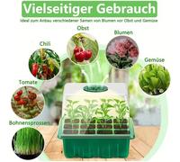 KALANKA-Lot de 6 mini serres de serre à 72 cellules avec couvercle pour plants de plantes, bac de culture avec couvercle et ventilation pour plantes d'intérieur