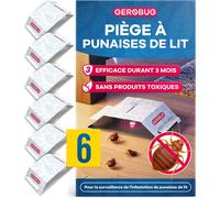 KALANKA-Lot de 6 pièges à punaises de lit - Piège adhésif efficace avec puissant attractif pour la détection précoce des punaises de lit - Surveillance sans produits chimiques et prêts à l'emploi