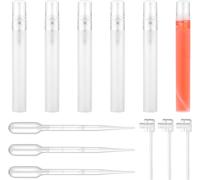 Kalanka-Lot De 6 Vaporisateurs De Parfum De 10 Ml, Mini Vaporisateur Avec 3 Pipettes Et Pompe, Vaporisateur Portable Rechargeable Vide, Vaporisateur De Voyage Pour Remplir De Parfum, Cosmétique