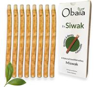 Kalanka-Lot De 8 Bâtons De Siwak, Format Économique. Brosse À Dents 100% Naturelle En Bois D'araq. Bâton De Miswak Pour Blanchiment Dentaire, Nettoyant, Désinfectant. Meswak Biodégradable Et Végan. Bl