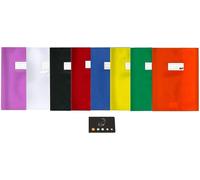 KALANKA-Lot de 8 Protèges Cahiers A4+ 24 x 32 cm Coloris Assortis + 1 Index Adhésif Blumie