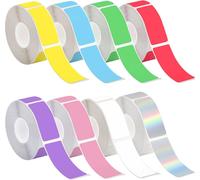 KALANKA-Lot de 8 rouleaux de ruban d'étiquettes thermique autocollantes, 12 x 40 mm, en papier thermique, imperméables et résistants à l'huile, pour étiqueteuses P15, P12, P11, D30, HP1 (8 couleurs)