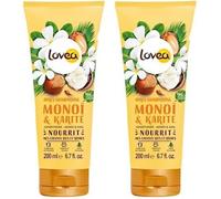 Kalanka-Lovea - Après-Shampooing - Monoï & Karité - Nourrit, Répare & Démêle - Cheveux Secs Et Abimés - 96% D'origine Naturelle - Sans Silicone - Vegan - Fabriqué En France - 200 Ml (Lot De 2)