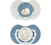 Kalanka-Lovi - Sucette Dynamique Pour Bébé - Tétine Phosphorescente - 0 Á 3 Mois - Garçon - Facile À Accepter, Sans Bpa, Silicones De Haute Qualité Et Durables
