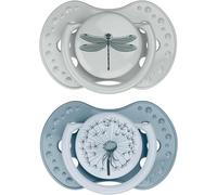 Kalanka-Lovi Tétine 3-6 Mois - Sucette Dynamique Pour Bébé - Bleu & Vert - 2 Piéces - Facile À Accepter, Sans Bpa, Silicones De Haute Qualité Et Durables